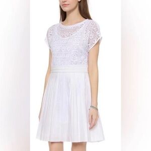 Madewell Geo Lace Dress in White. Size 0. NO LINING.
